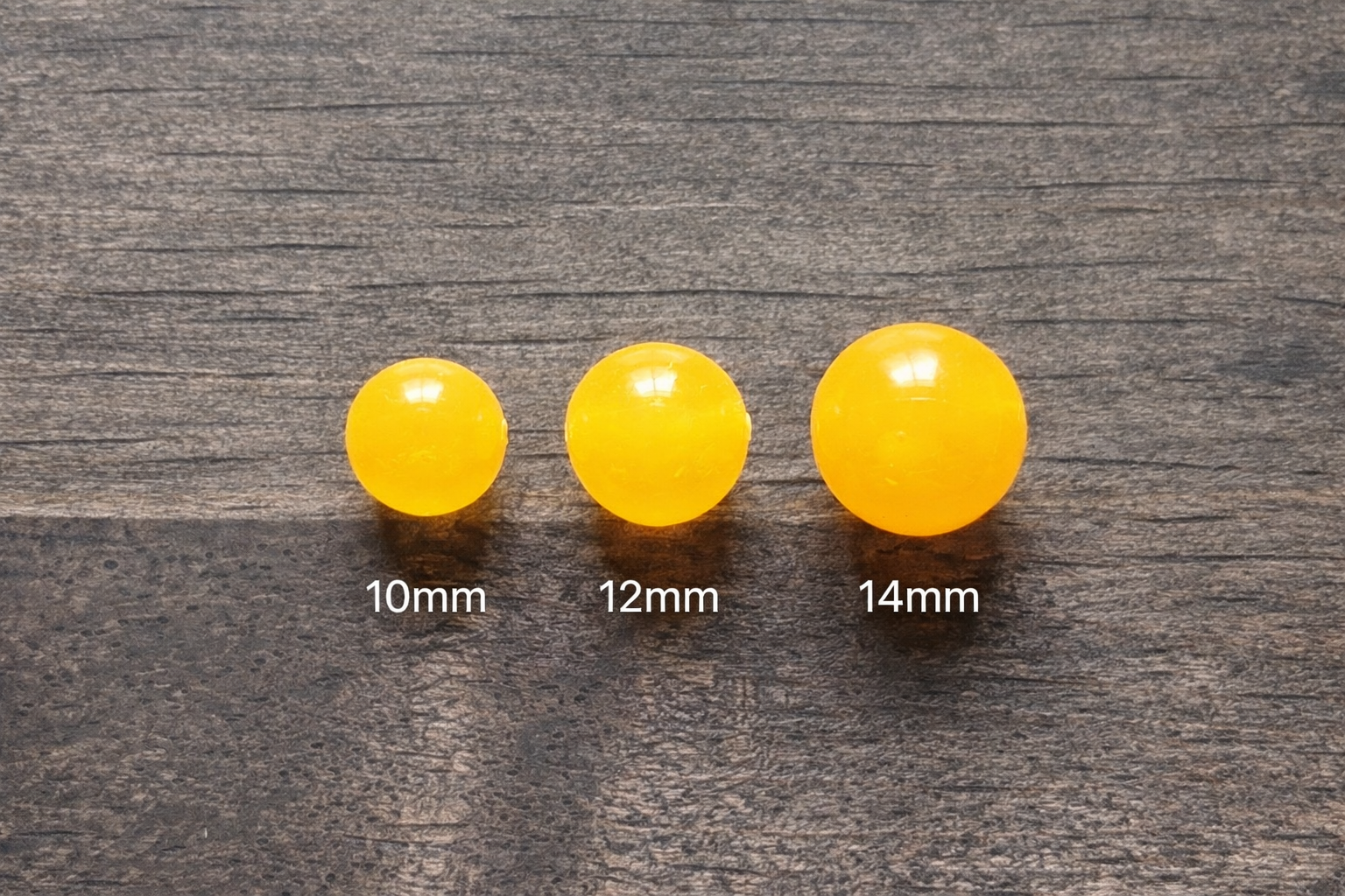 Honey Glow 14mm Soft Plastic Bead